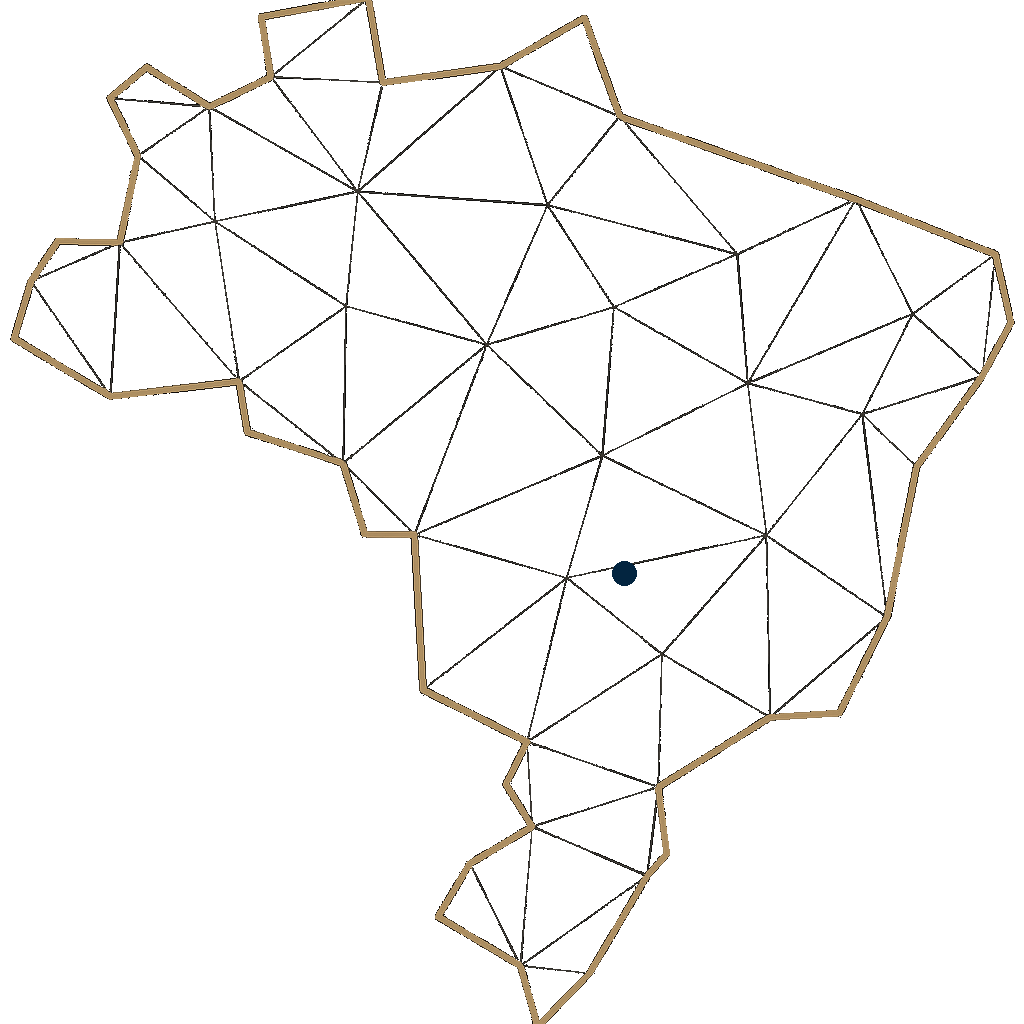 Mapa do Brasil com localização em Brasília-DF